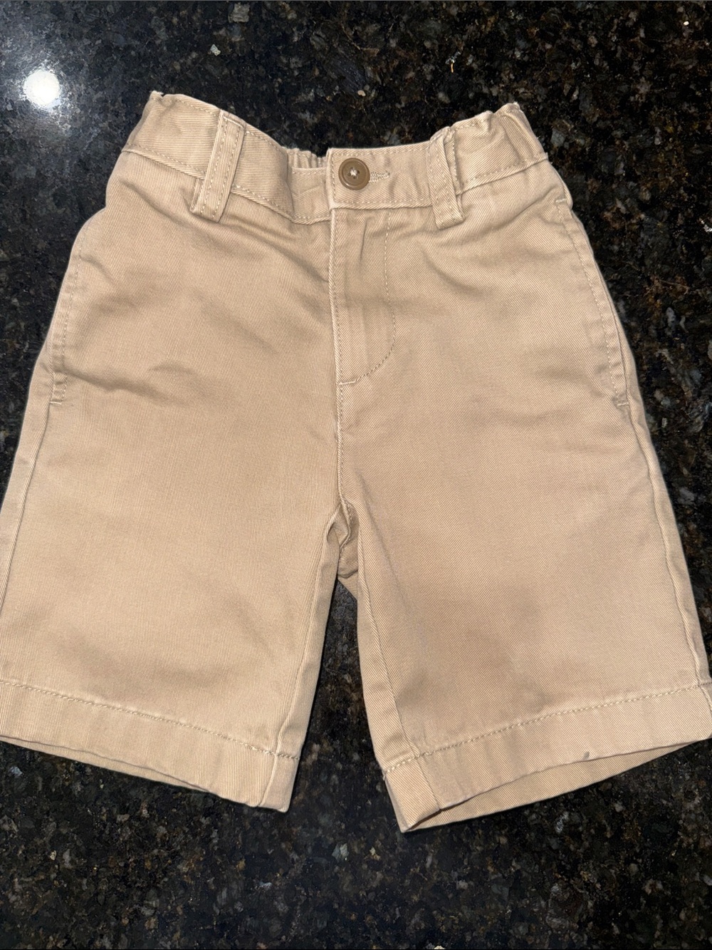 Lands' End Khaki Front Zip Kids Shorts